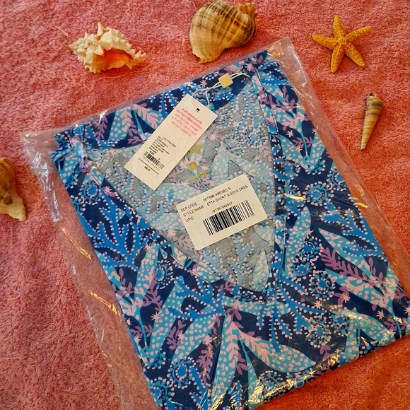 Lilly Pulitzer Dress - Etta Dress NWT Barton Blue Star Gazer Small - Picture 4 of 15